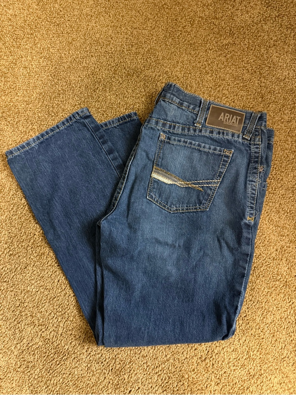 Ariat Men's Indigo Relaxed Straight Jeans. 40/32 M2